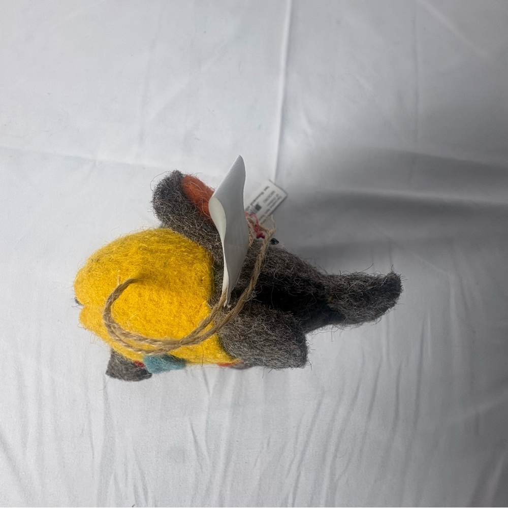Ten Thousand Villages Felt Elephant with Red and Yellow Accents - Picture 6 of 7